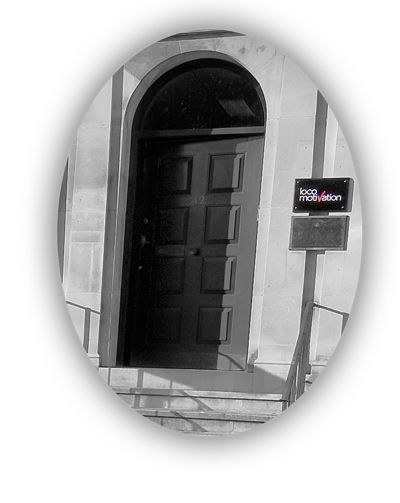 Enlarged Pic of Locomotivation Door and Sign
